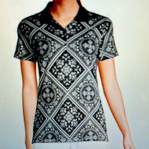 Land’s End- woman’s black polo shirt
